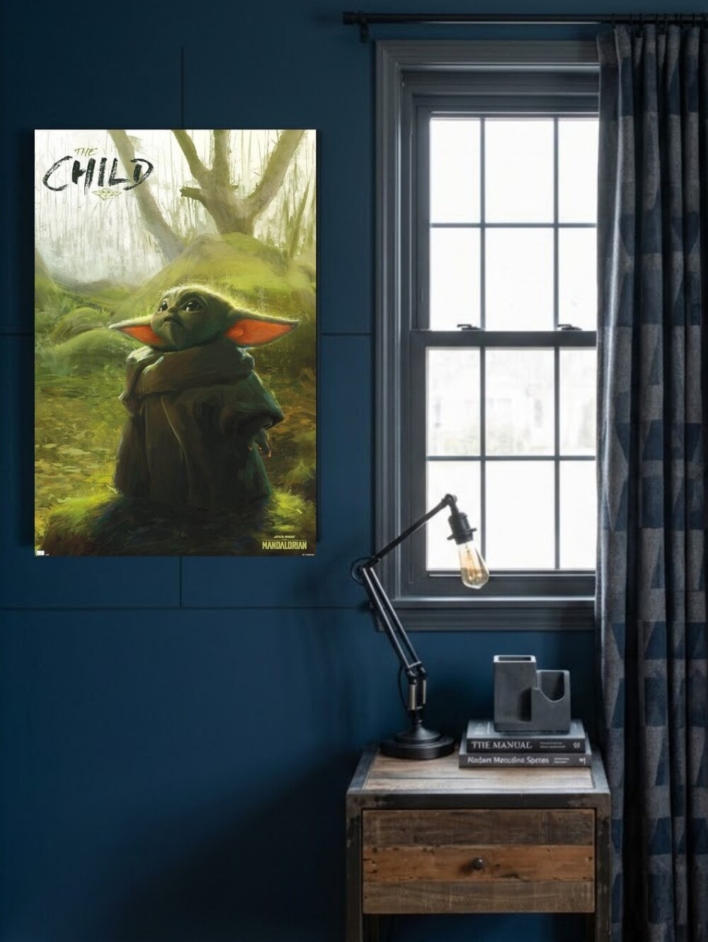STAR WARS The Mandalorian "Grogu" in Forest Poster 18"×24" Brand New